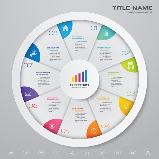 Infografisches element des zyklusdiagramms