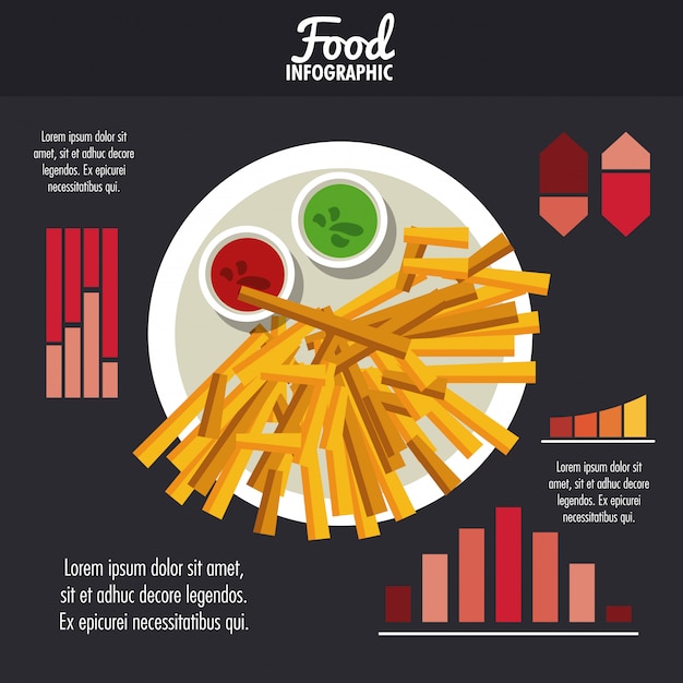 Vektor infographic buntes design des schnellimbisses