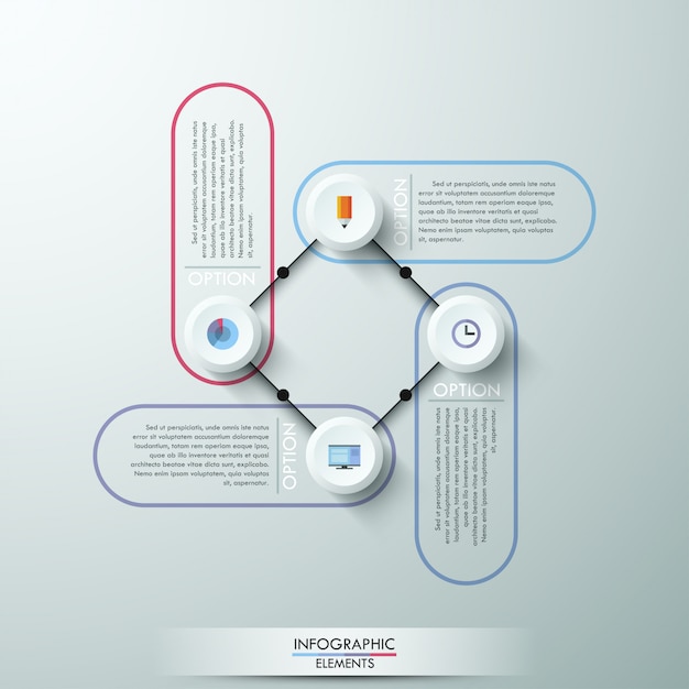 Infographic design der nummerierten kreise