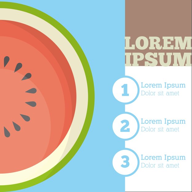 Infographic design der wassermelonenfrucht