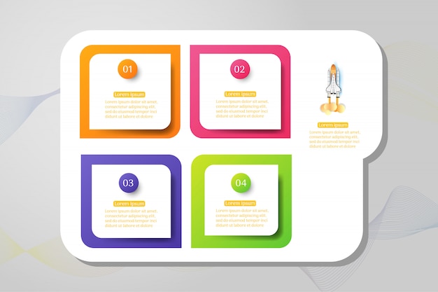 Infographic diagrammelement der wahlen der design-geschäftsschablone 4.