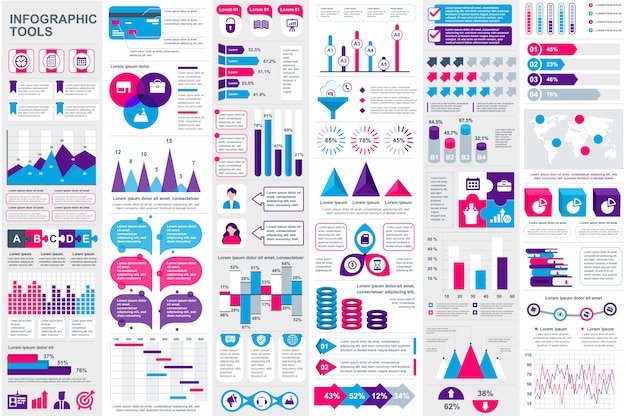 Infographic-elementdatenvisualisierungsvektor-designschablone