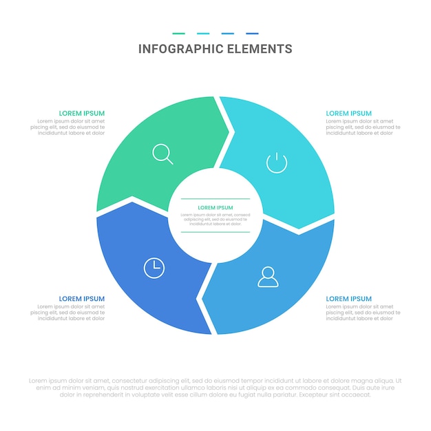 Vektor infographic elemente der modernen formenoptionen des vektors für geschäft mit ikonenschablonendesign