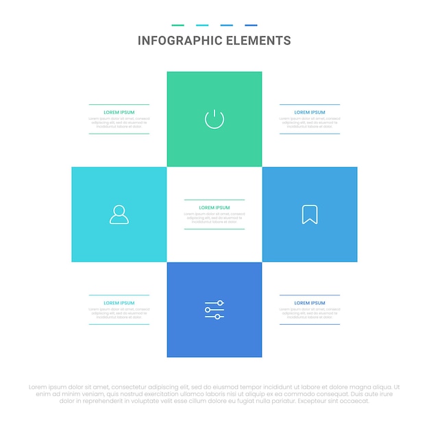 Vektor infographic elemente der modernen formenoptionen des vektors für geschäft mit ikonenschablonendesign