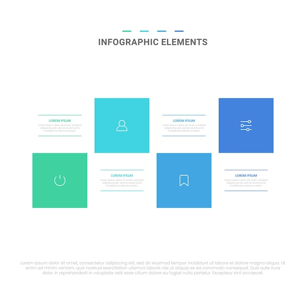 Vektor infographic elemente der modernen formenoptionen des vektors für geschäft mit ikonenschablonendesign