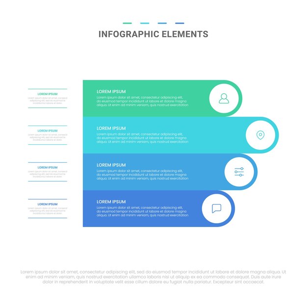 Vektor infographic elemente der modernen formenoptionen des vektors für geschäft mit ikonenschablonendesign