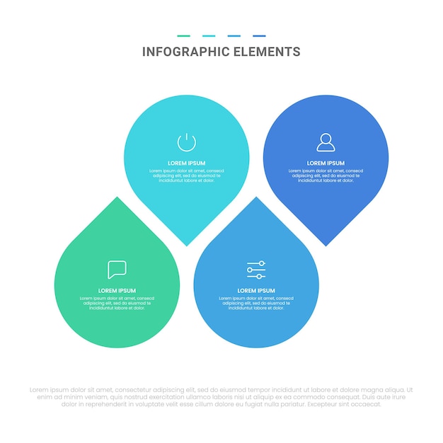 Infographic elemente der modernen formenoptionen des vektors für geschäft mit ikonenschablonendesign