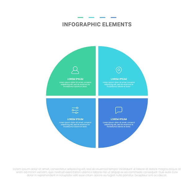 Infographic elemente der modernen formenoptionen des vektors für geschäft mit ikonenschablonendesign