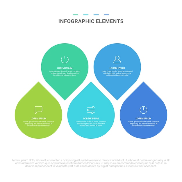 Vektor infographic elemente der modernen formenoptionen des vektors für geschäft mit ikonenschablonendesign