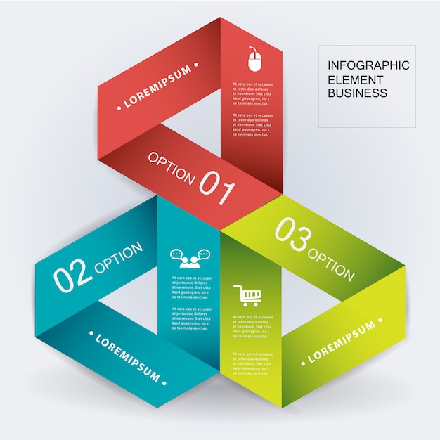 Infographic elementschablone des dreieckorigamis