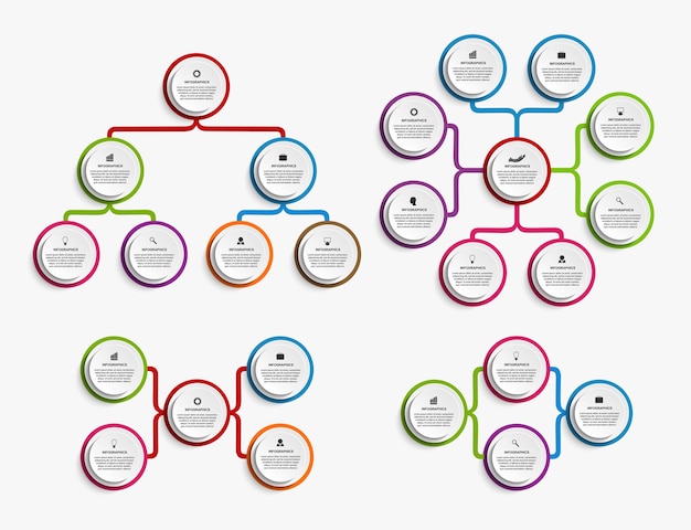 Infographic entwurfsschablone der sammlung.