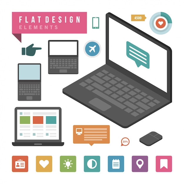 Infographic gestaltungselemente der flachen vektorillustration