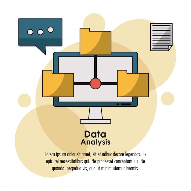 Infographic konzept der datenanalyse