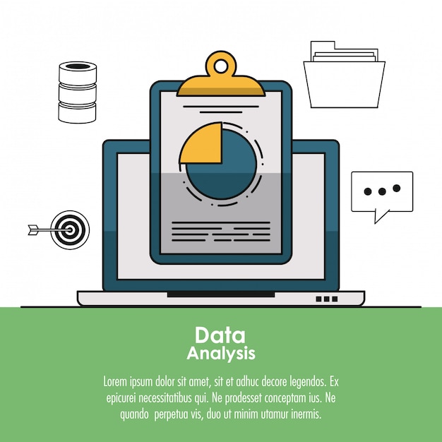 Infographic konzept der datenanalyse