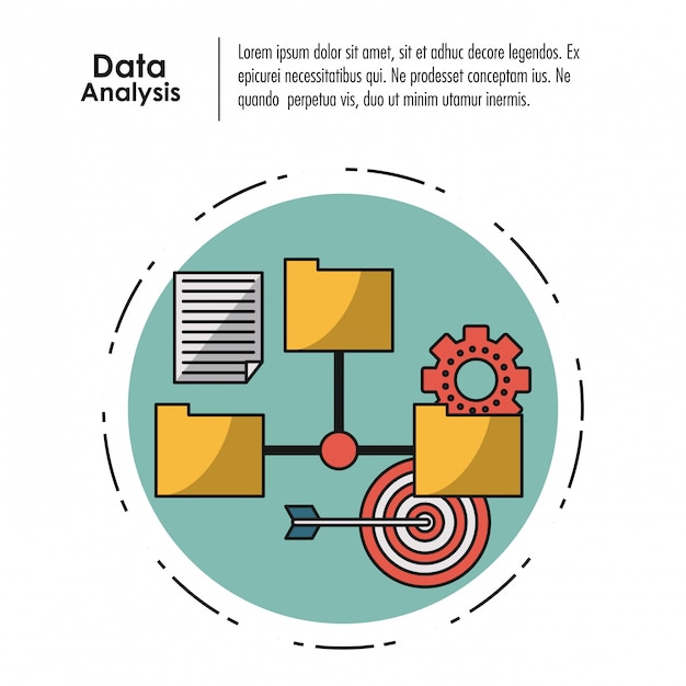 Infographic konzept der datenanalyse