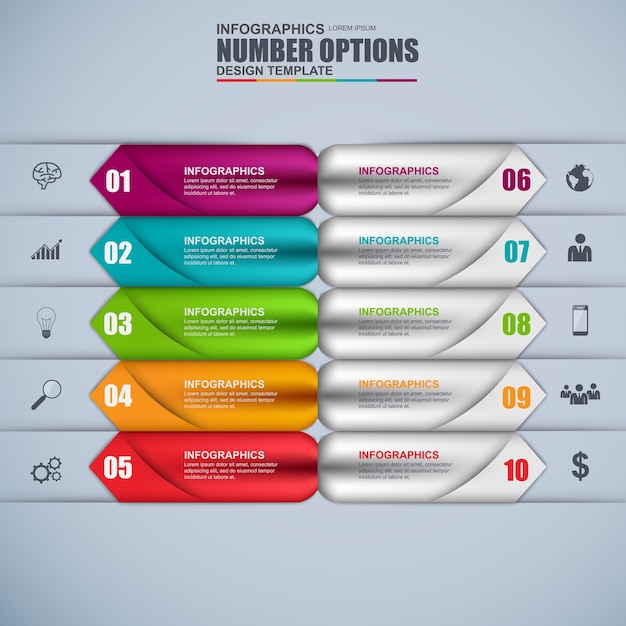 Infographic pfeilschrittvektor-designschablone. kann für workflow, treppen erfolg verwendet werden