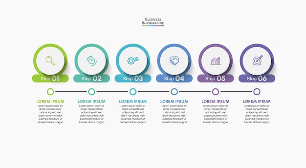 Infographic Schablone des Darstellungsgeschäfts