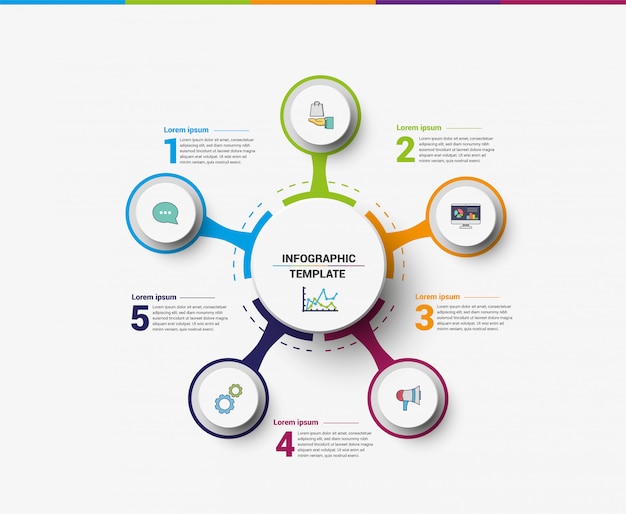 Infographic schablonenelemente des geschäfts