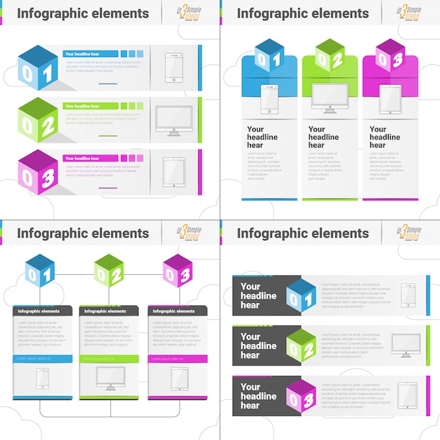 Infographic schablonenelemente des geschäfts