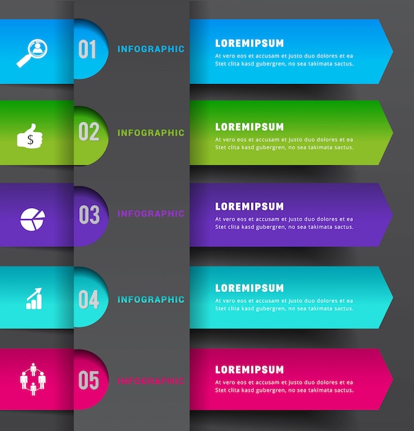 Infographic Wahlschablonendesign des modernen Geschäfts.