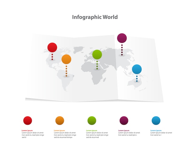 Infographic-weltkarte, transportkommunikationsinformations-planposition