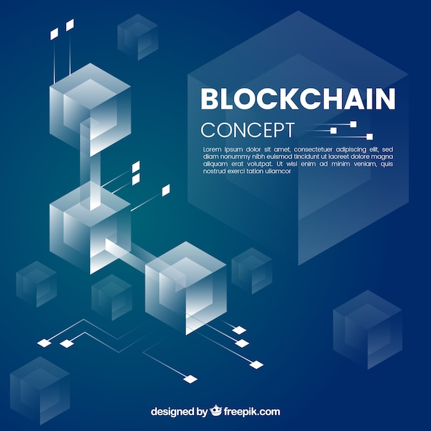 Infographik blockchain konzept
