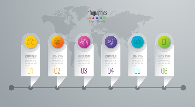 Infographik elemente der zeitleiste