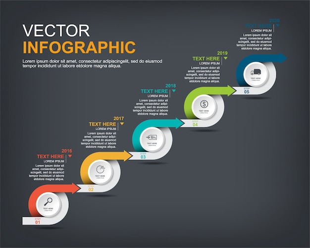 Vektor infographik elemente design mit optionen