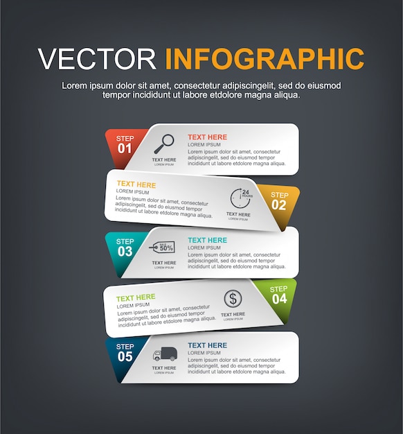 Vektor infographik elemente design mit optionen
