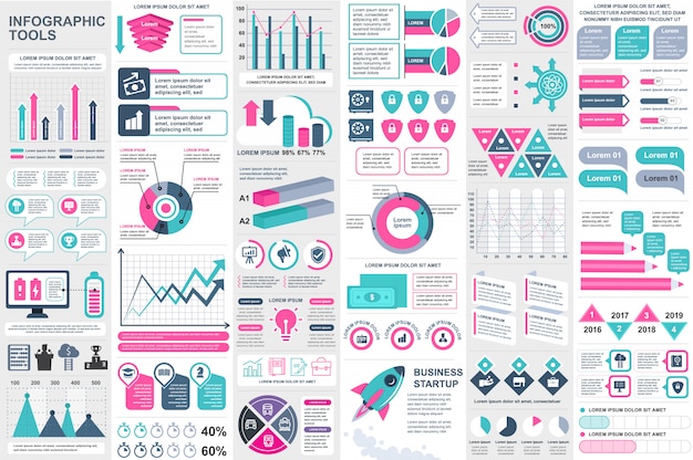 Infographik Elemente Vektor Entwurfsvorlage