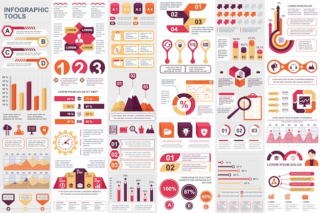 Infographik Elemente Vektor Entwurfsvorlage