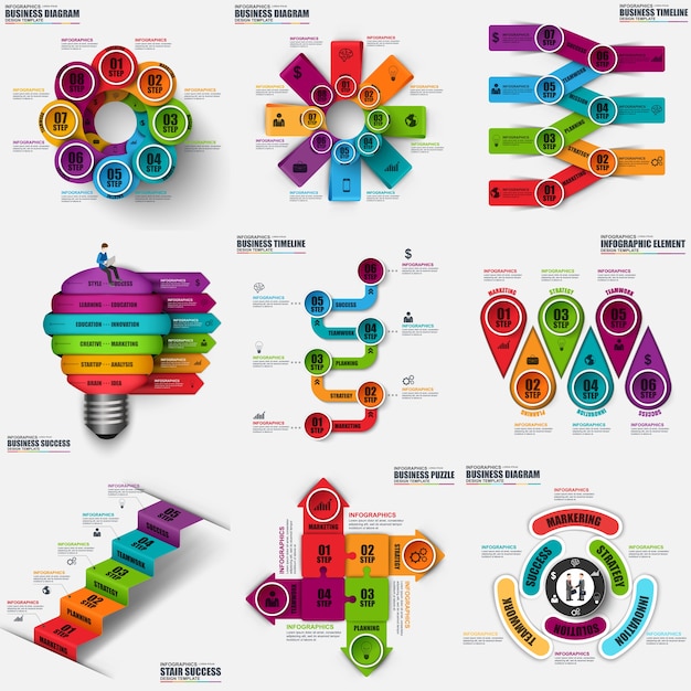 Infographik geschäftsdaten visualisierung