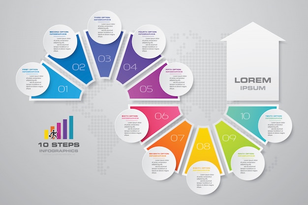 Infographik gestaltungselement pfeil.