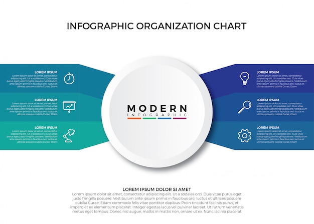 Infographik organigramm vektor vorlage