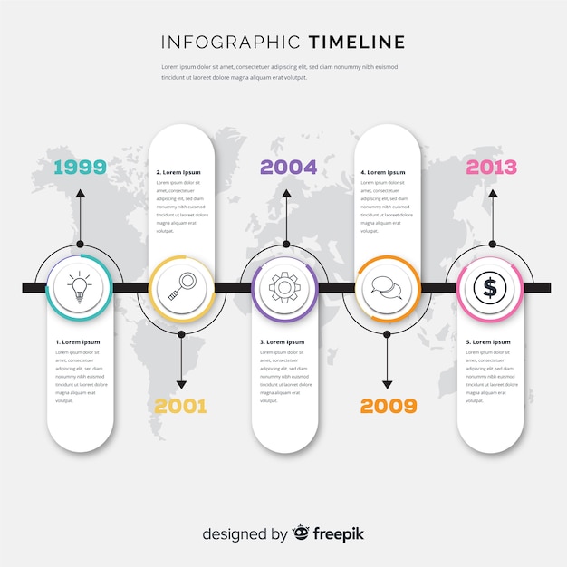 Vektor infographik timeline-konzept