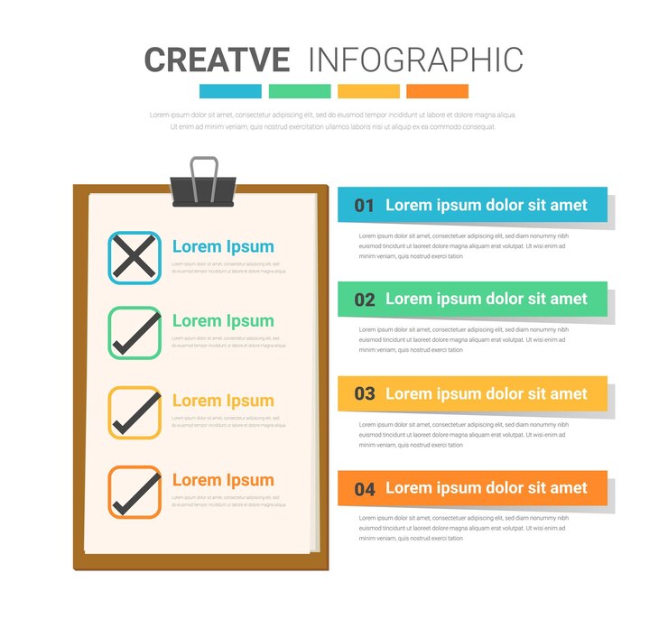 Vektor infographik-vorlage mit 4 etiketten kann für workflow-layout-diagrammgeschäfte verwendet werden