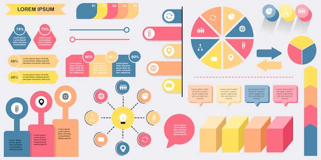 Infographik werkzeugsatz