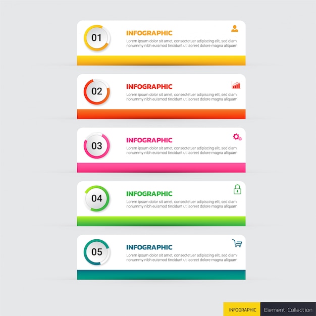 Infographikvorlagenoptionen