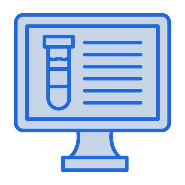Informatik mit blauem Ton