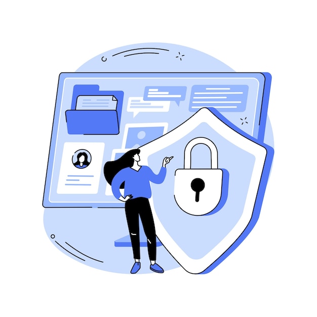 Informationen Datenschutz abstraktes Konzept Vektor-Illustration
