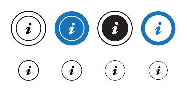 Informations-Symbol Dünnlinienkunst-Sammlung
