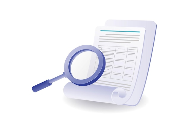 Informationsformular-Analyse-Papier-Illustrationskonzept