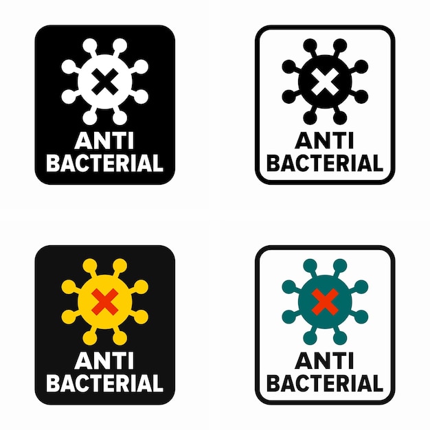 Informationsschild für antibakterielle oder antimikrobielle eigenschaften
