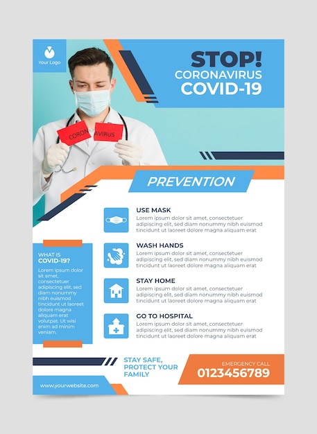 Informativer Coronavirus-Flyer