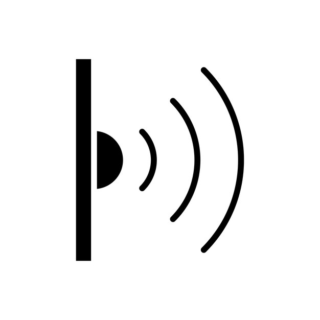 Infrarot-Linien-Symbol auf weißem Hintergrund