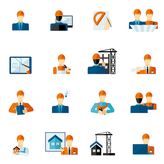 Ingenieur Icons Flach