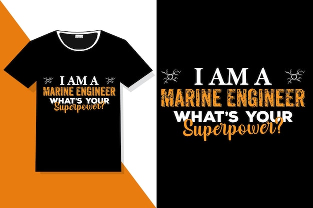 Ingenieur-t-shirt-design oder ingenieur-typografie