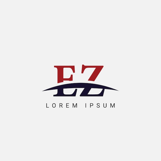 Initial e z ez buchstabe logo design vektor vorlage grafisches symbol für corporate business identität