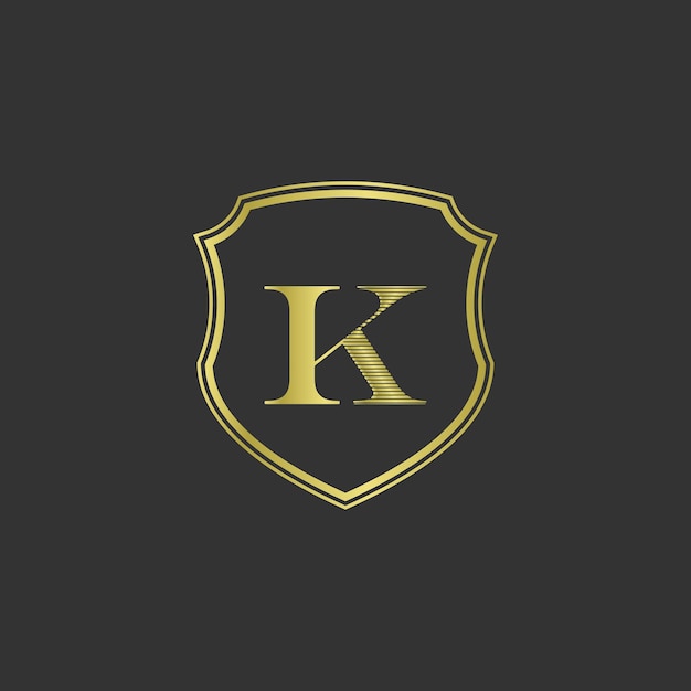 Initial k goldfarbe logo elegant