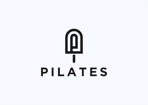 Initiale p-eis-logo-design, vektor-silhouette-illustration